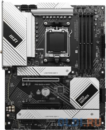    MSI PRO B650-A WIFI SocketAM5 AMD B650 4xDDR5 ATX AC`97 8ch(7.1) 2.5Gg RAID+HDMI+DP  