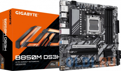    Gigabyte B850M DS3H SocketAM5 AMD B850 4xDDR5 mATX AC`97 8ch(7.1) 2.5Gg RAID+HDMI+DP  -