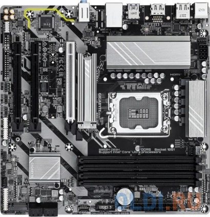    Gigabyte B860M DS3H Soc-1851 Intel B860 4xDDR5 mATX AC`97 8ch(7.1) 2.5Gg RAID+HDMI+DP  