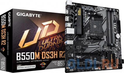    Gigabyte B550M DS3H R2 Soc-AM4 AMD B550 4xDDR4 mATX AC`97 8ch(7.1) GbLAN RAID+HDMI+DP  
