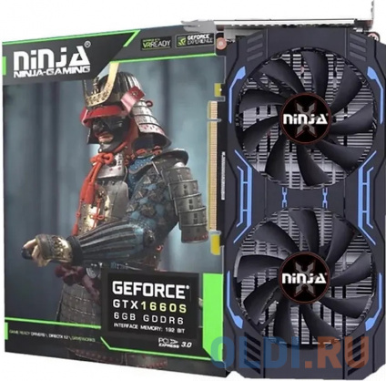  Ninja GTX1660SUPER PCIE (1408SP) NK166SF66F 6GB 192BIT GDDR6 (DVI/HDMI/DP)  