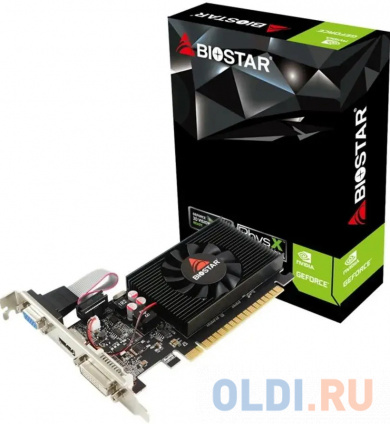   Biostar PCI-E GT710-2GB D3 LP NVIDIA GeForce GT 710 2Gb 64bit DDR3 954/1333 DVIx1 HDMIx1 CRTx1 HDCP Ret low profile  