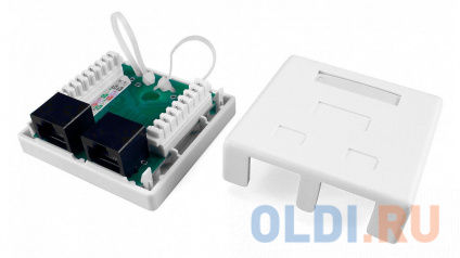  Hyperline SB1-2-8P8C-C5e-WH   RJ-45(8P8C),  5e, , , Dual IDC  